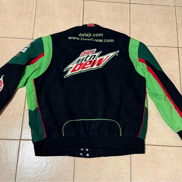 Dale Earnhardt Jr Diet Mountain Dew NASCAR Jacket JH Designs Men's 3XL - Picture 2 of 16